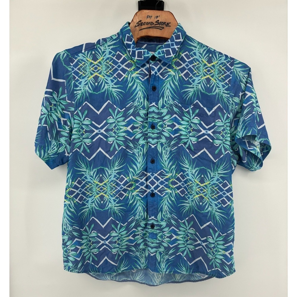 Lot of 2 Tommy Bahama Mens XXL Shirt Lot Coconut Point Silk Green Blue Tropical - Picture 4 of 12
